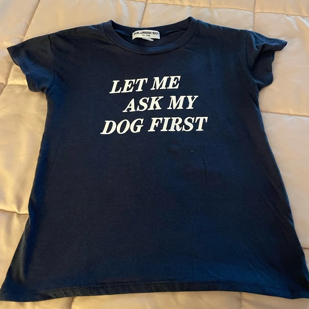 Suburban Riot dog slogan tshirt